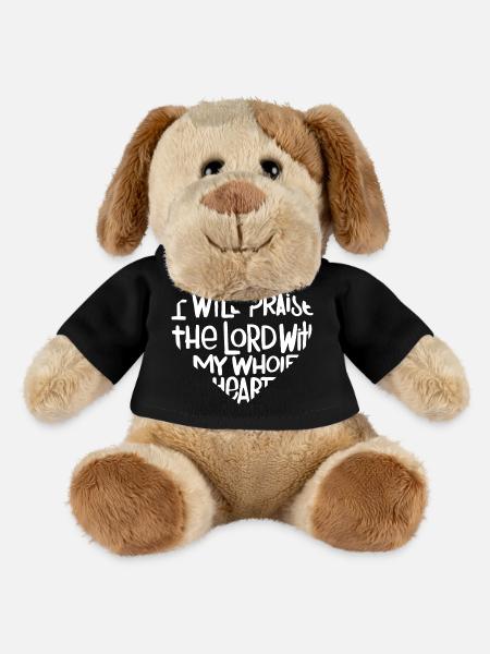 De tout mon cœur (sombre) - Chien en peluche Helge MiniFeet® - noir
