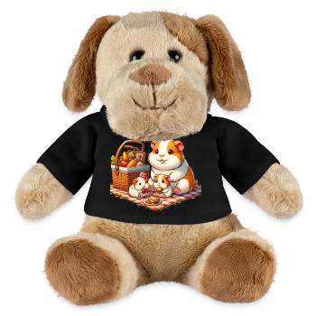Meerschweinchen Familie Picknick im Freien - MiniFeet® Hund Helge - Schwarz - Vorne