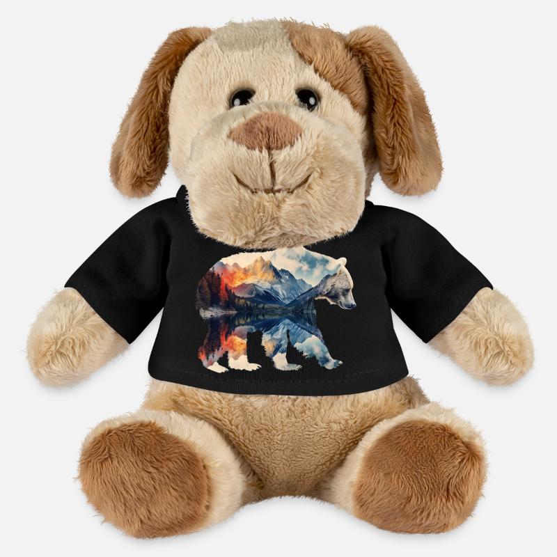 Bär mit Doppelbelichtung - MiniFeet® Hund Helge - Schwarz