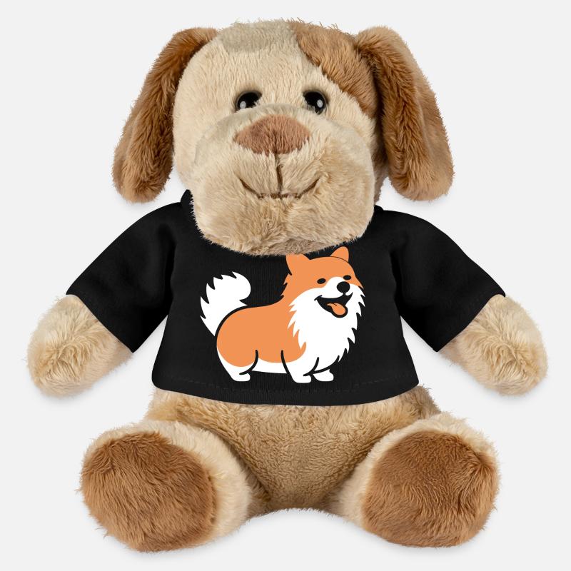 Spitz - Chien en peluche Helge MiniFeet® - noir