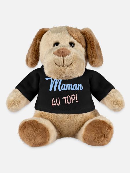 MAMAN. FÊTE DES MÈRES - Chien en peluche Helge MiniFeet® - noir