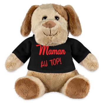 MAMAN. FÊTE DES MÈRES - Chien en peluche Helge MiniFeet® - noir - Devant