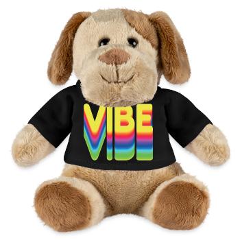 Nur gute Vibes - retro style - MiniFeet® Hund Helge - Schwarz - Vorne