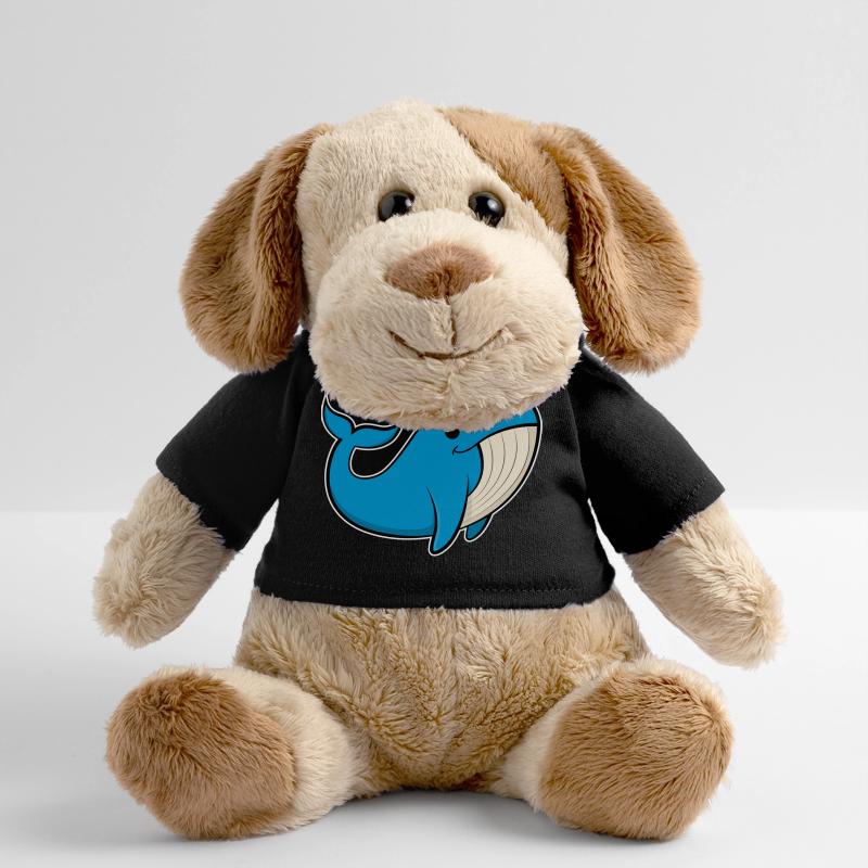 Fröhliches Bild eines Blauwals MiniFeet® Hund Helge