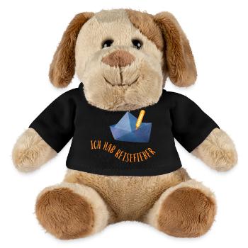 Travel Fever Paper Boat Holiday Cool Sayings Sea - MiniFeet® Dog Helge - black - Front
