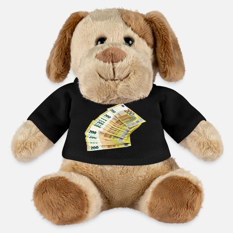 Conception noble des billets en euros - Chien en peluche Helge MiniFeet® - noir