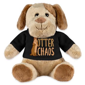 Pun Sea Otter Cartoon - MiniFeet® Dog Helge - black - Front