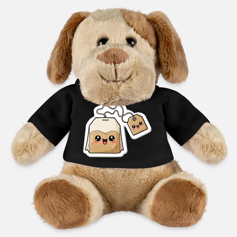 Kawaii Teebeutel Charme - MiniFeet® Hund Helge - Schwarz