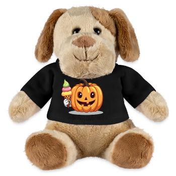Süßer Grusel Kürbis mit Eiswaffel - MiniFeet® Dog Helge - black - Front
