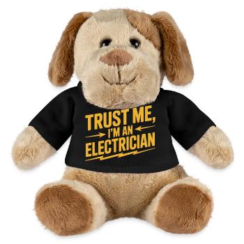 Trust: I am an electrician - MiniFeet® Dog Helge - black - Front