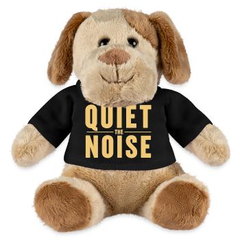Quiet The Noise Ruhe Achtsamkeit Statement - MiniFeet® Hund Helge - Schwarz - Vorne