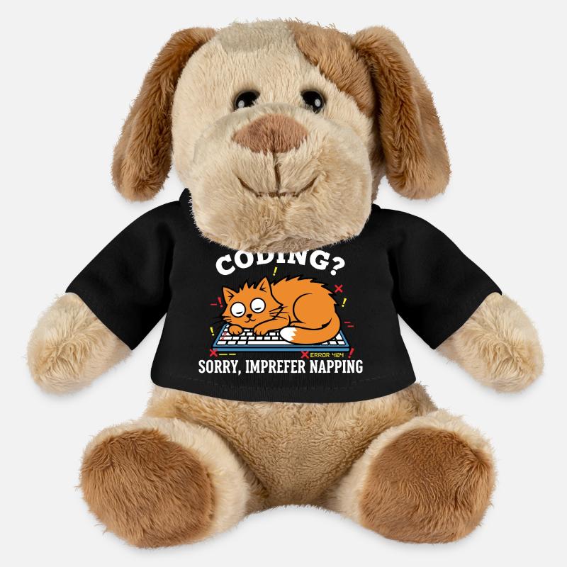 Coding? Sorry, ich schlafe lieber Lustige Katze - MiniFeet® Hund Helge - Schwarz