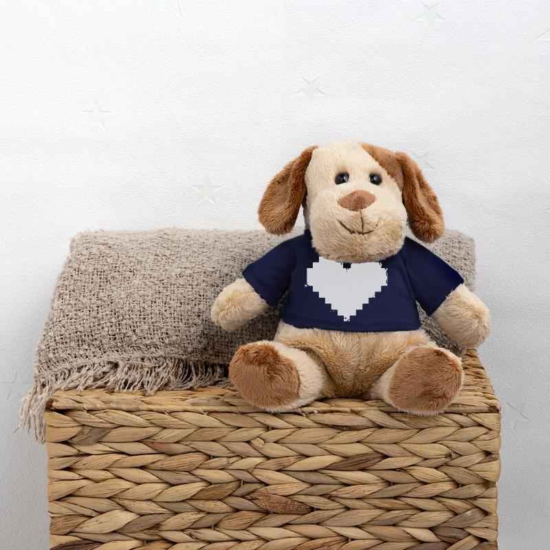 Pixel Heart Grunge Effect MiniFeet® Dog Helge