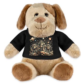 Trio robotique des astronautes du sol lunaire - Chien en peluche Helge MiniFeet® - noir - Devant