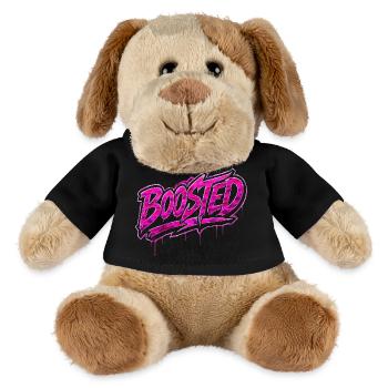 Design rose camouflage de la culture des voitures turbo boostée - Chien en peluche Helge MiniFeet® - noir - Devant