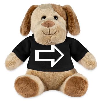 Pfeil rechts links Symbol - MiniFeet® Hund Helge - Schwarz - Vorne
