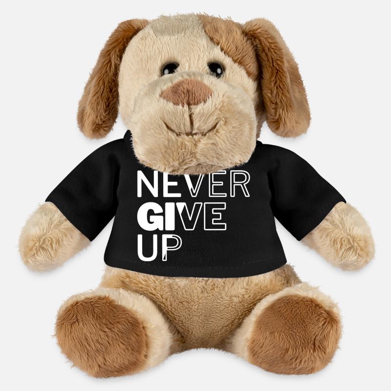 Never give up - MiniFeet® Dog Helge - black
