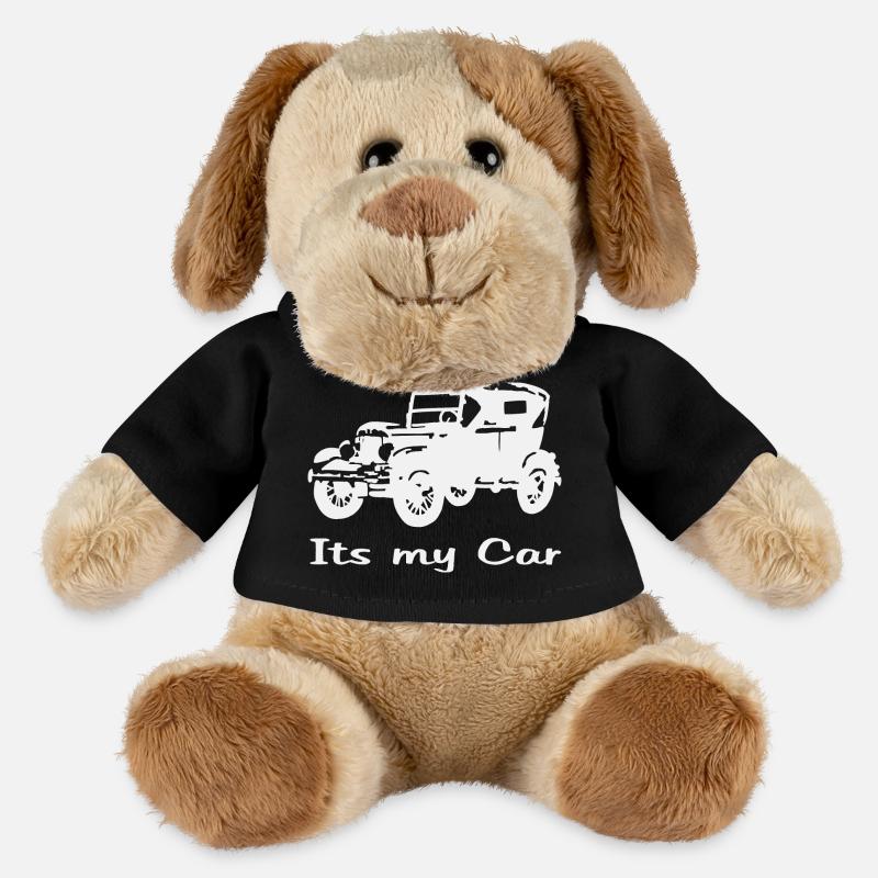 Oldtimer Motiv mit Schrift - MiniFeet® Hund Helge - Schwarz