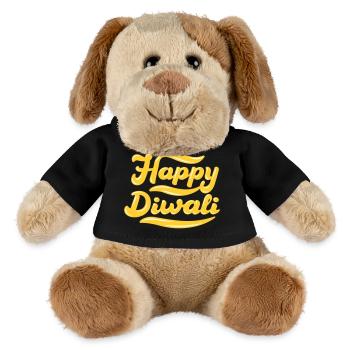 Frohes Diwali | Diwali | Kunst 02 - MiniFeet® Hund Helge - Schwarz - Vorne