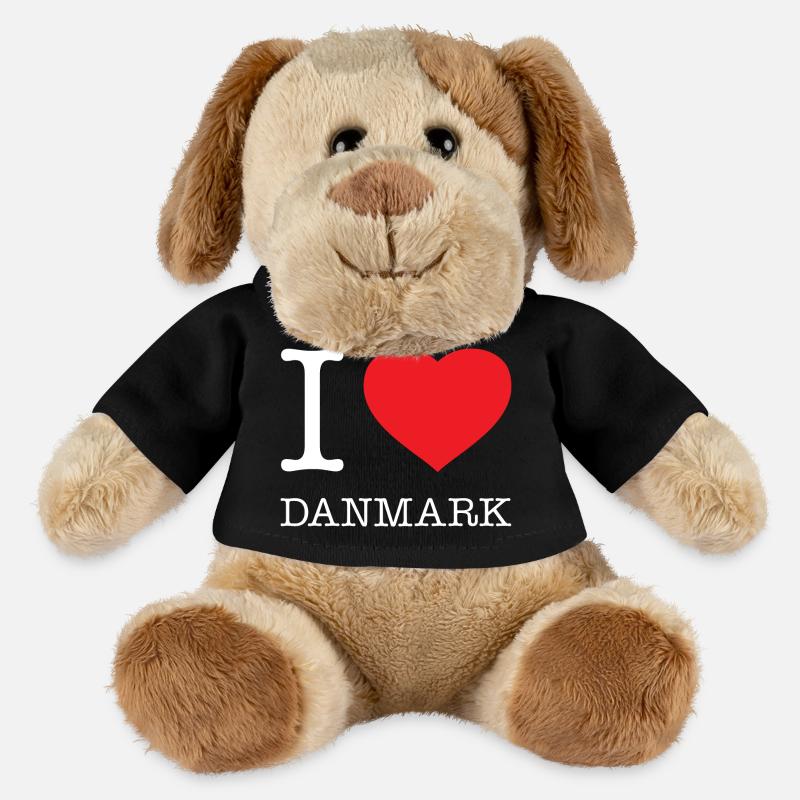 I LOVE DANMARK Dänemark - MiniFeet® Hund Helge - Schwarz