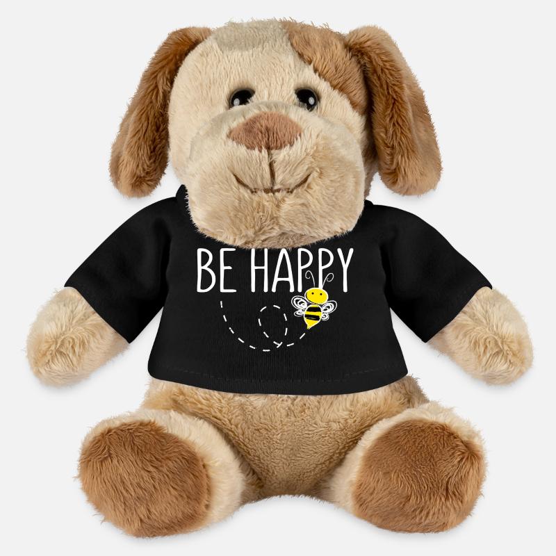 Be Happy Biene Statement Happy - MiniFeet® Hund Helge - Schwarz