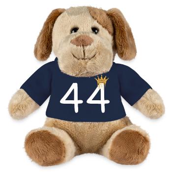Artistic number crown 44 print for trendy looks - MiniFeet® Dog Helge - french navy - Front
