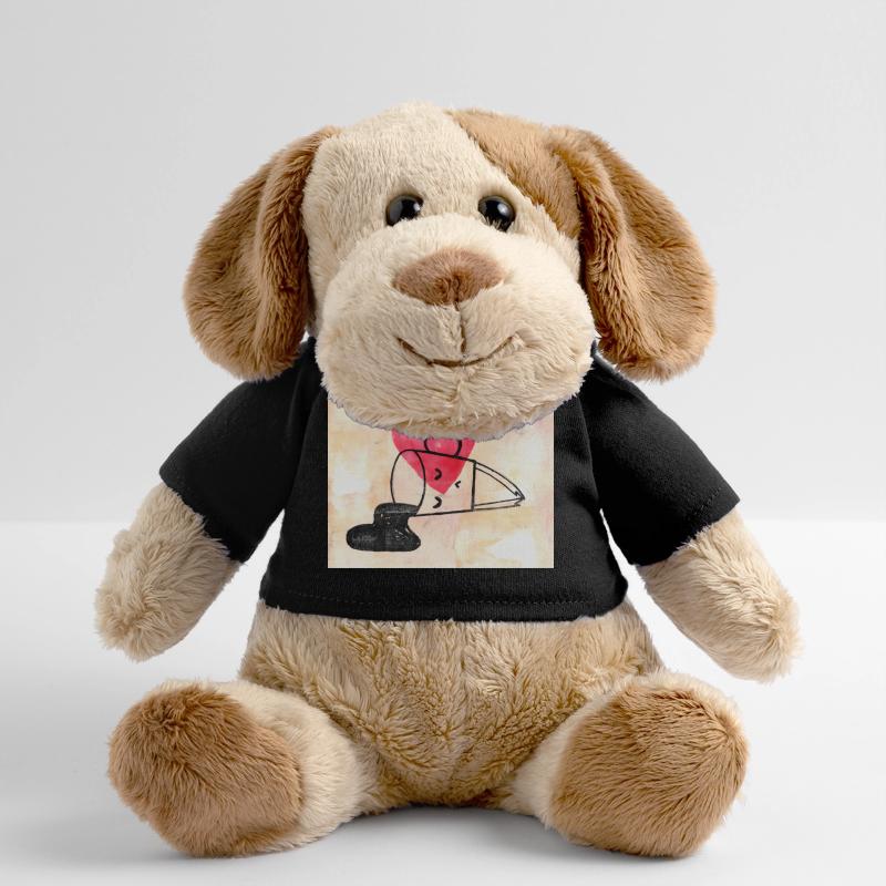 Herzmotiv mit  Linienkunst verliebte Kaffeetasse MiniFeet® Hund Helge