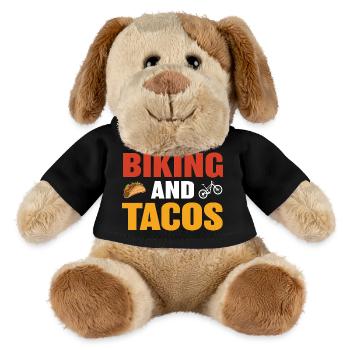 Biking and tacos design for leisure - MiniFeet® Dog Helge - black - Front