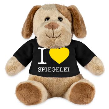 I love Spiegelei - MiniFeet® Hund Helge - Schwarz - Vorne