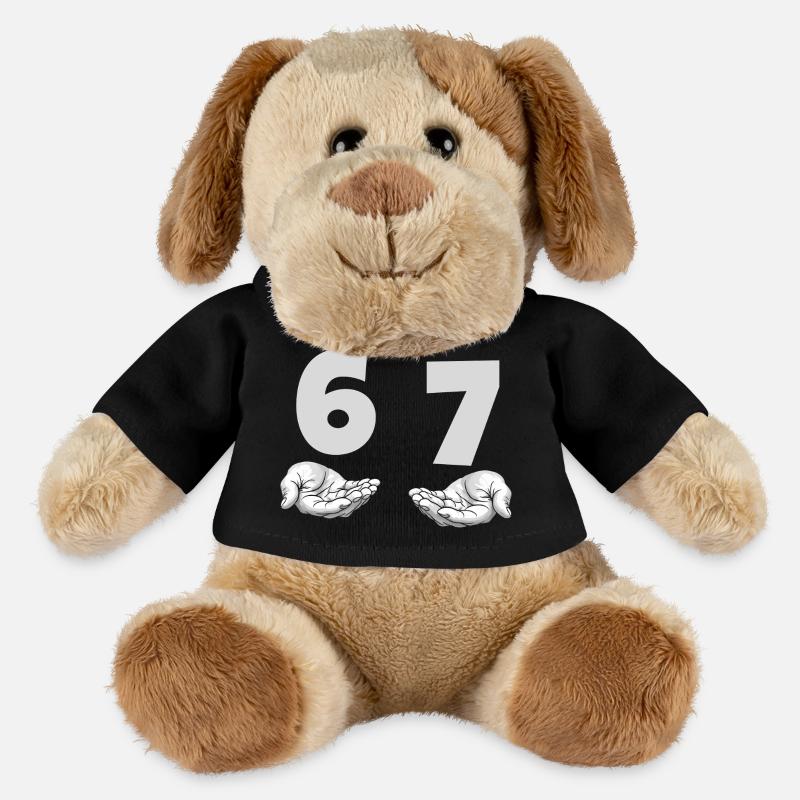 Lustiges 67 Meme Hände Gen Alpha Humor - MiniFeet® Hund Helge - Schwarz