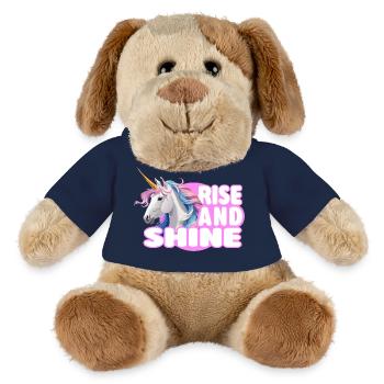 Debout et Brille - Licorne Magique - Chien en peluche Helge MiniFeet® - bleu marine - Devant