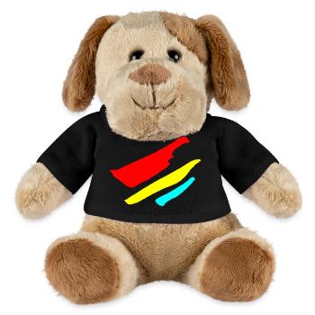Bandes - Motif de drapeau VECTOR - Chien en peluche Helge MiniFeet® - noir - Devant