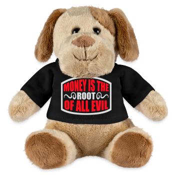Money Root Evil Capitalism Greed Finance Rich - MiniFeet® Dog Helge - black - Front