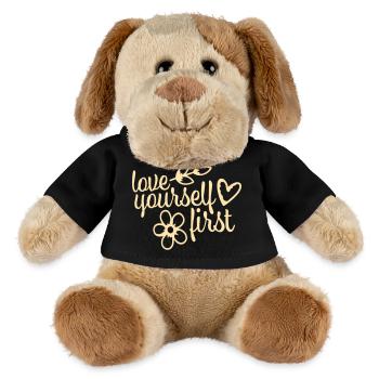 Love Yourself First Self-Love Self-Care - MiniFeet® Dog Helge - black - Front