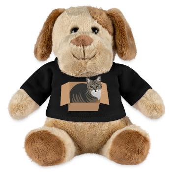 Un chat dans une boîte - Chien en peluche Helge MiniFeet® - noir - Devant