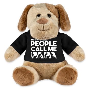 Meine Lieblingsleute nennen mich Papa Steel Worker Art - MiniFeet® Hund Helge - Schwarz - Vorne