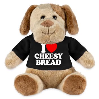 I love cheese bread. My favorite food: cheese bread. - MiniFeet® Dog Helge - black - Front