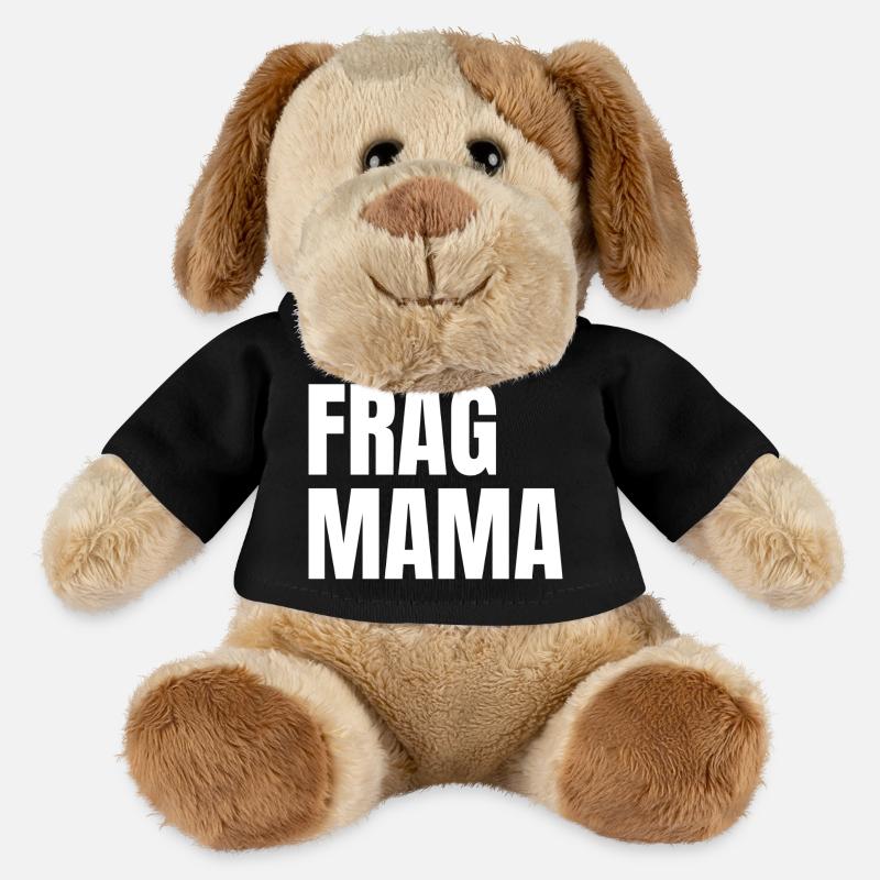 Frag Mama Bold Typo - MiniFeet® Hund Helge - Schwarz