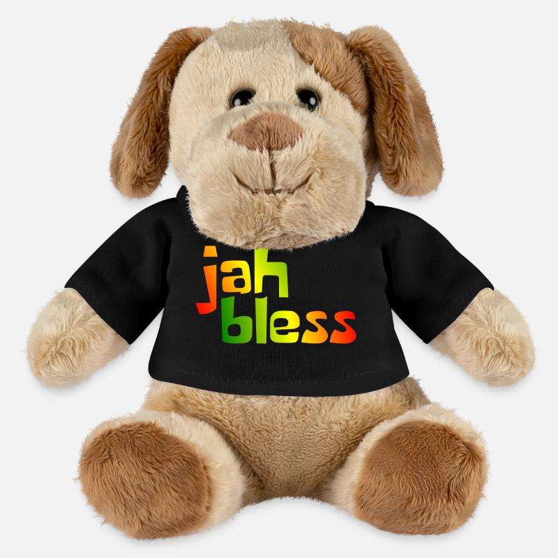 jah bless - Chien en peluche Helge MiniFeet® - noir