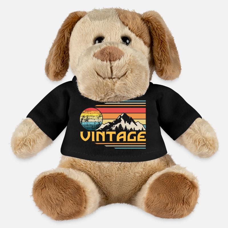 Retro Vintage Sunset - MiniFeet® Dog Helge - black