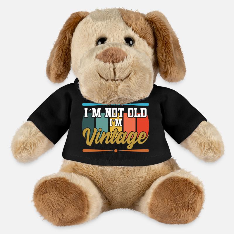 Ich bin nicht alt textile Geschenkidee - MiniFeet® Hund Helge - Schwarz