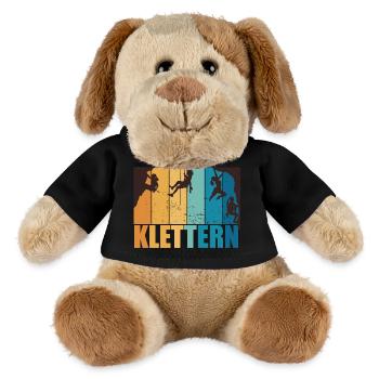 Klettern Bouldern Bergsteigen Berge Vintage - MiniFeet® Hund Helge - Schwarz - Vorne