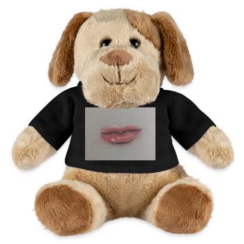 Expressive Lippenkunst auf Graufolie - MiniFeet® Hund Helge - Schwarz - Vorne