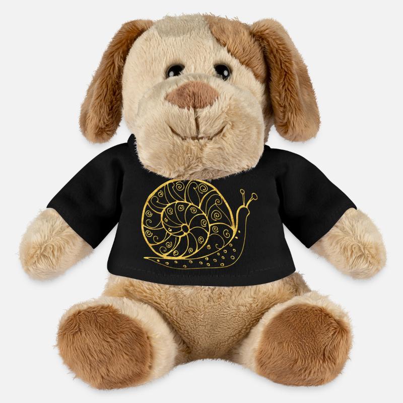 Escargot - Chien en peluche Helge MiniFeet® - noir