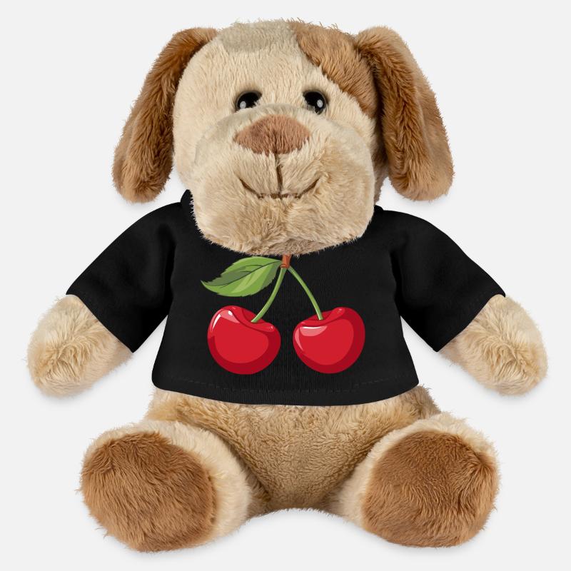 Lebendige Kirsche Illustration - MiniFeet® Hund Helge - Schwarz
