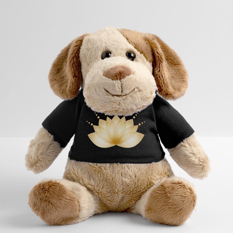 Fleur dorée stylisée de manière transparente Chien en peluche Helge MiniFeet®
