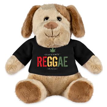 Rock Reggae Disco Punk Music Vêtements - Chien en peluche Helge MiniFeet® - noir - Devant