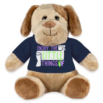 Enjoy The Little Things Dankbarkeit Achtsamkeit - MiniFeet® Hund Helge - French Navy - Vorne
