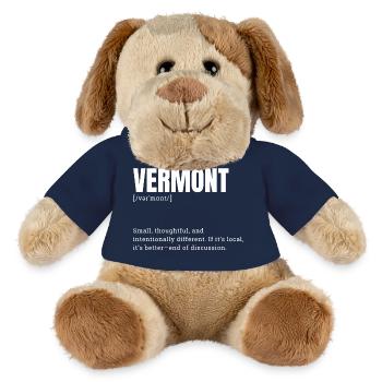 Vermont Wordmark Style Shirt - MiniFeet® Dog Helge - french navy - Front