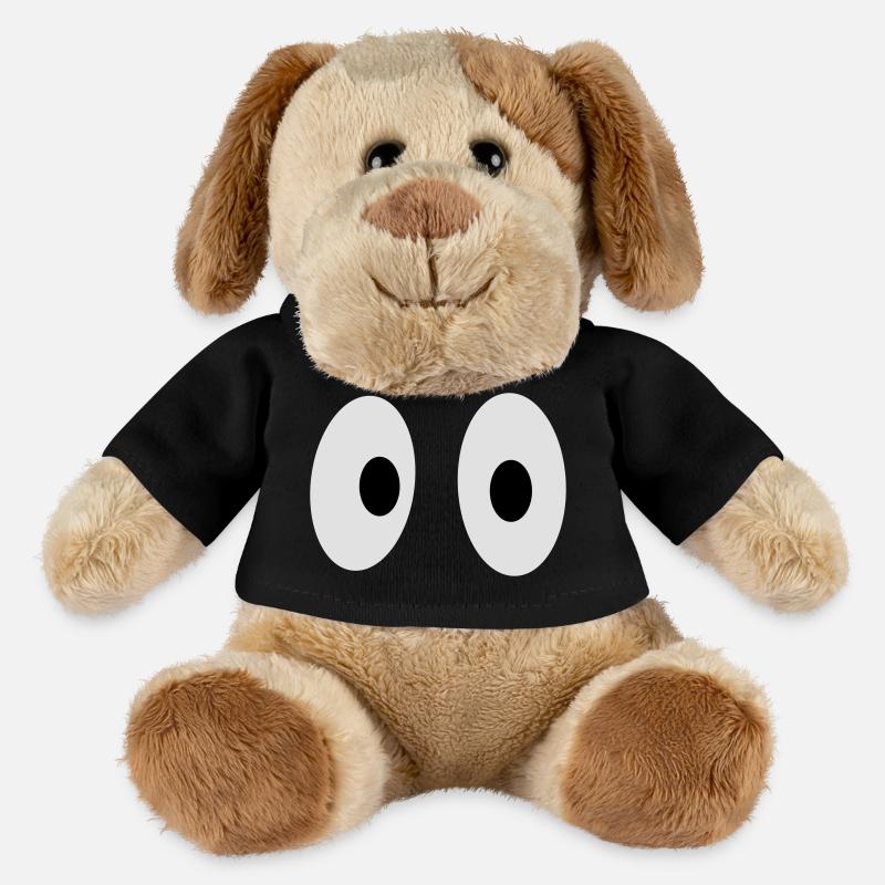 Lustige Augen - MiniFeet® Hund Helge - Schwarz